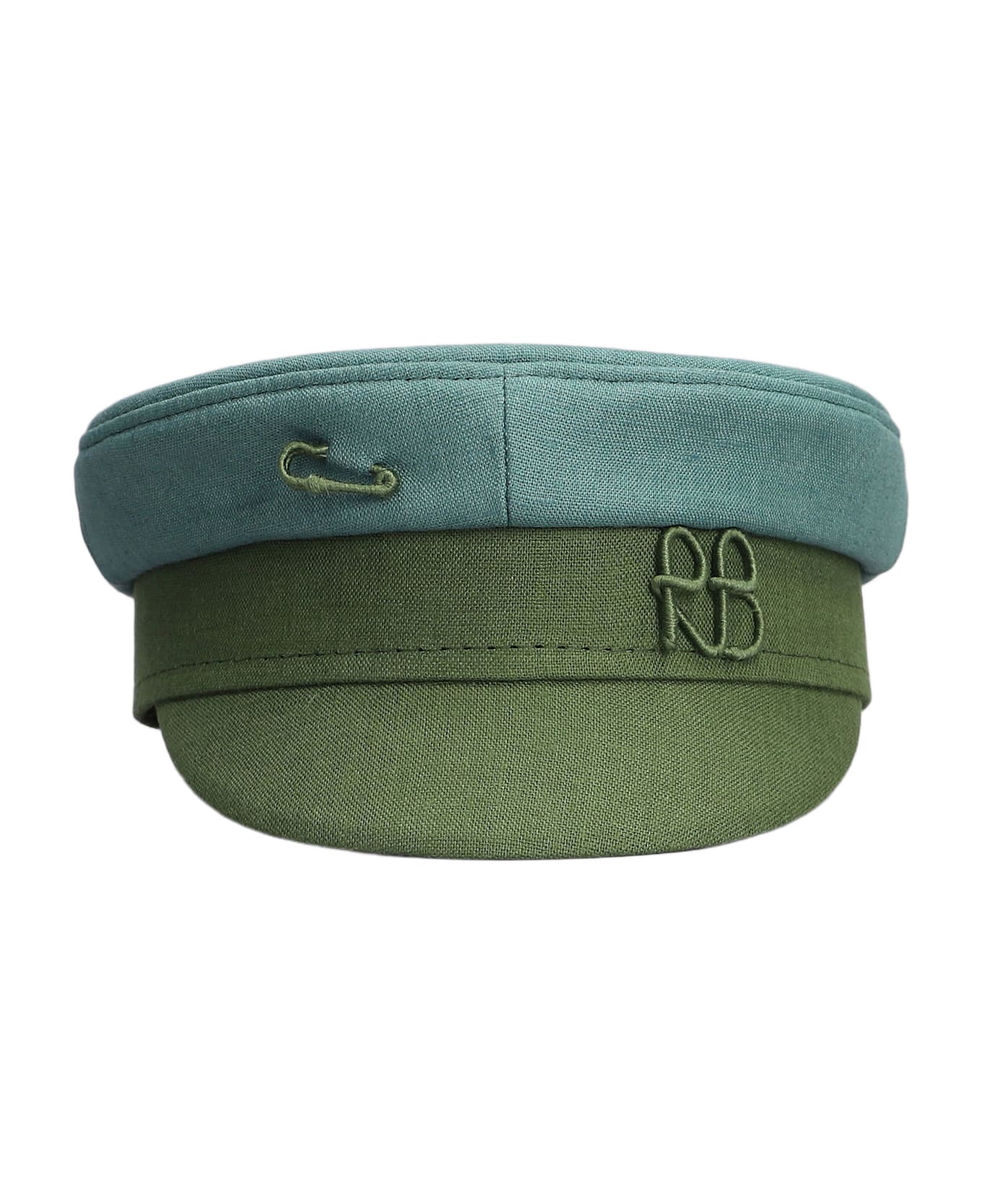 Ruslan Baginskiy Baker Boy Hats In Green Cotton - green