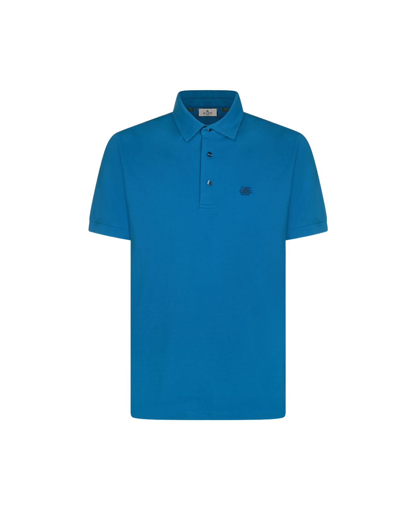 Etro Blue Cotton Polo Shirt