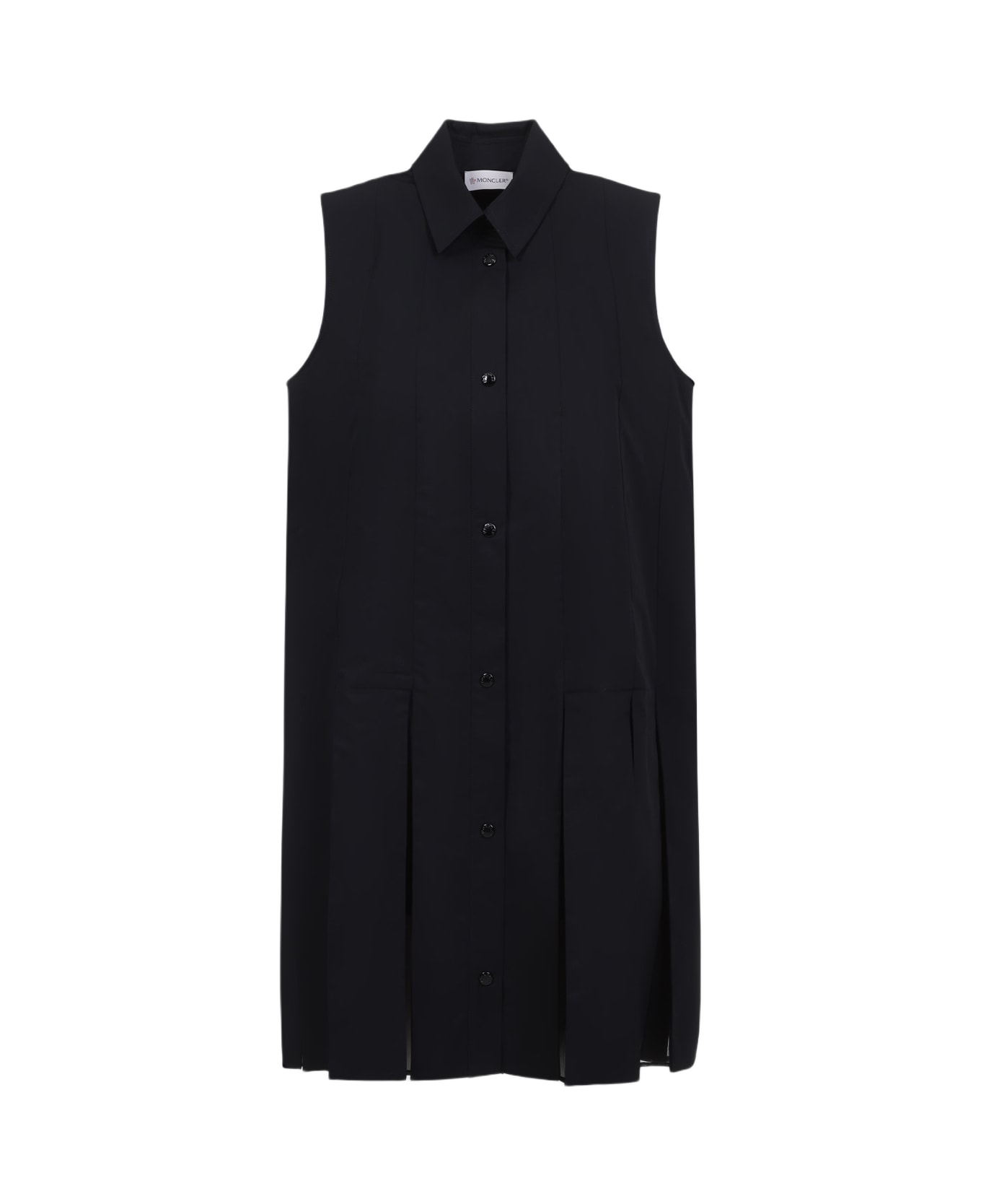 Moncler Cotton Midi Dress - Black