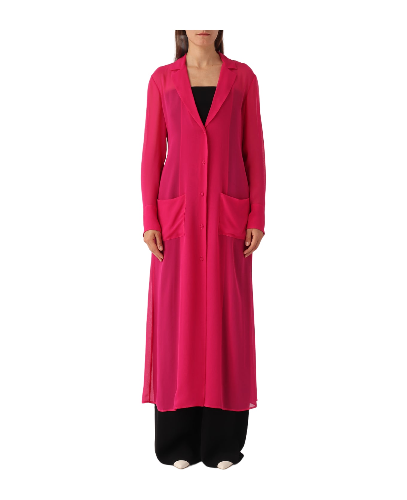 Max Mara Fago Coat - MAGENTA