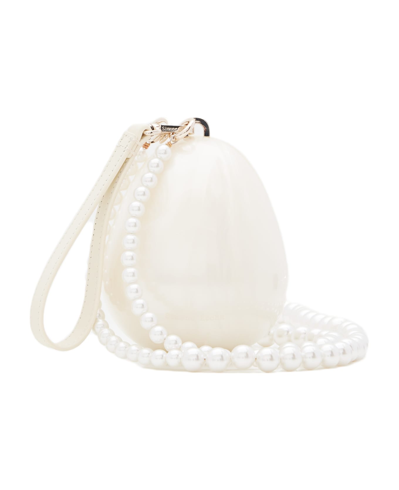 Simone Rocha Pearl Micro Egg Crossbody Bag - WHITE
