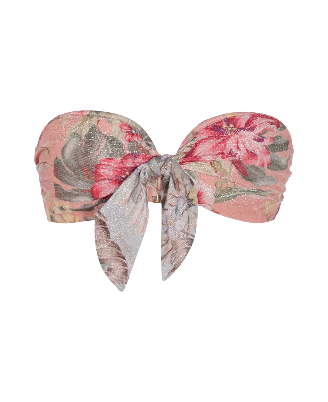 Zimmermann Pink Top Beachwear - PINK MULTI FLORAL