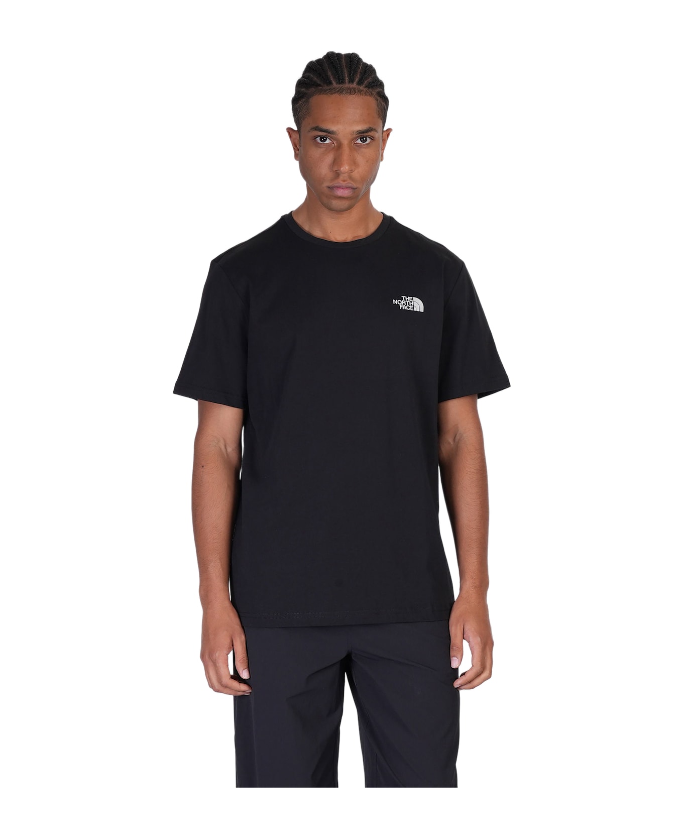 The North Face Ss Ref Box Nse Tee T-shirt In Black Cotton - black