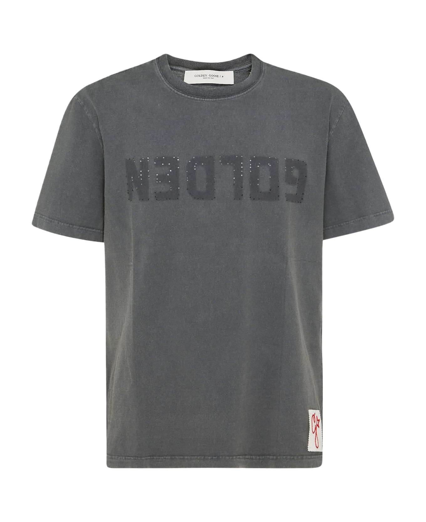 Tシャツ・カットソー GOLDEN GOOSE Men T Shirts GMP01220P000671 60318 grey Golden Goose Grey Cotton T-shirt | italist
