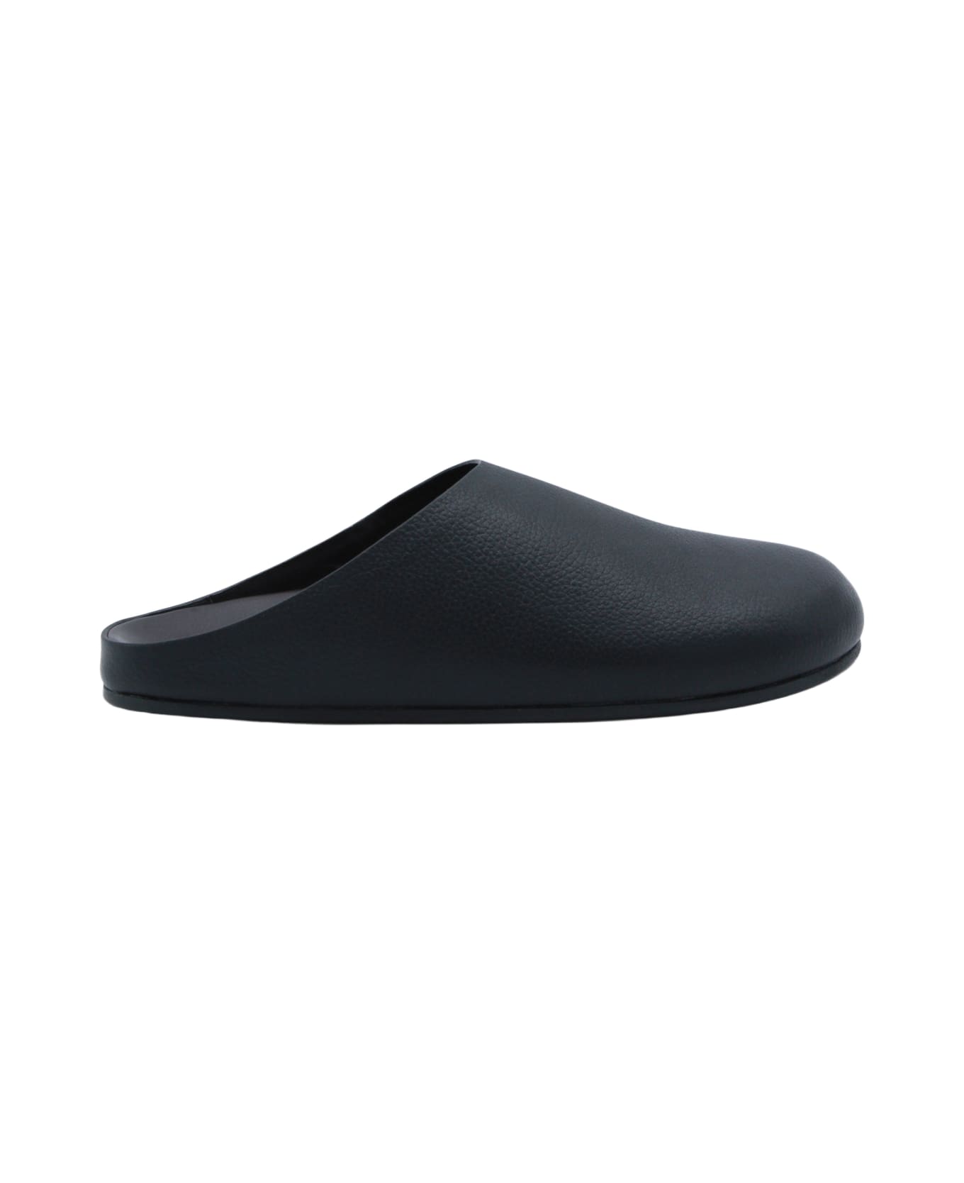 The Row Black Leather Flats - Black
