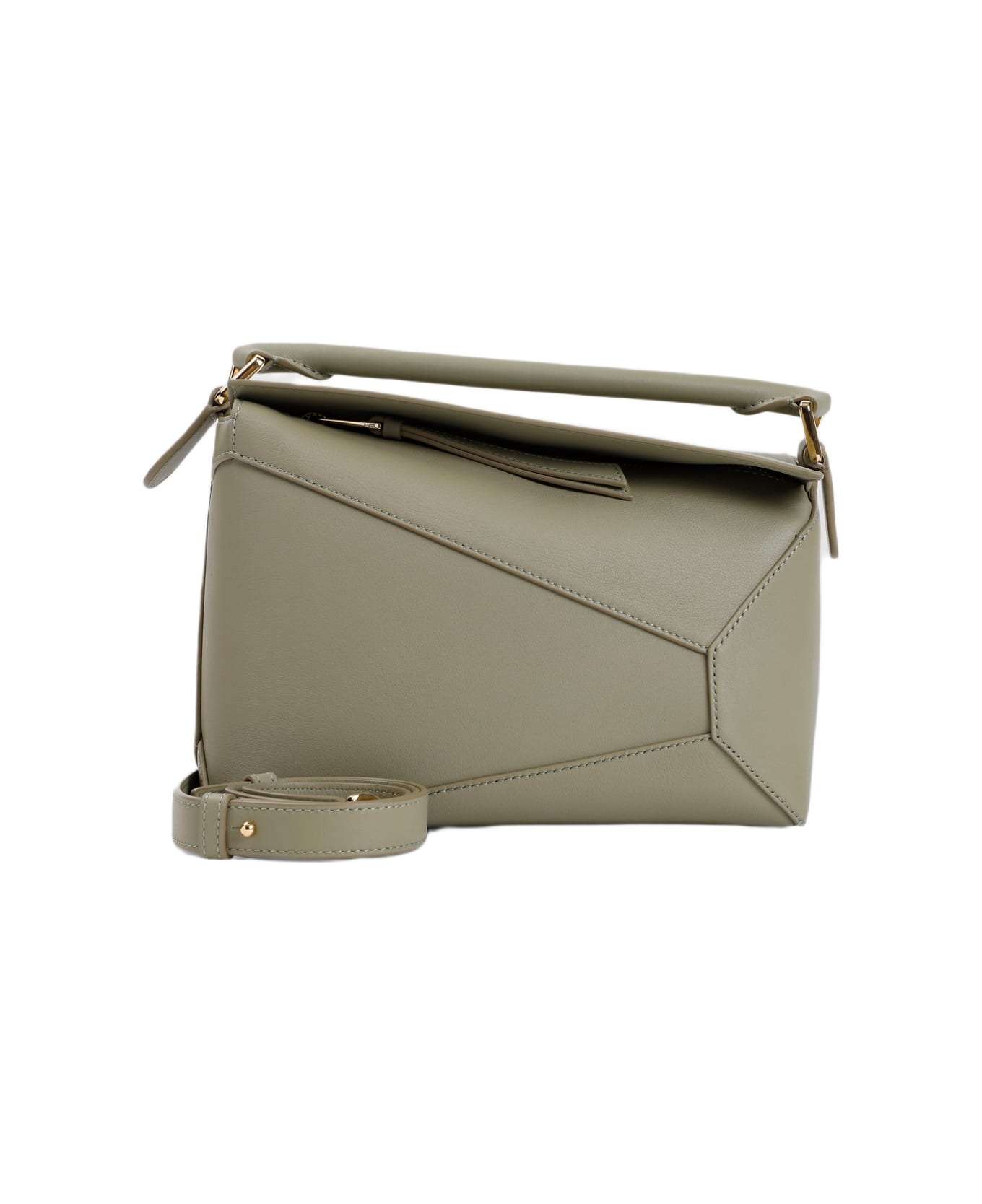Loewe Small Puzzle Leather Bag - Eucalyptus Green