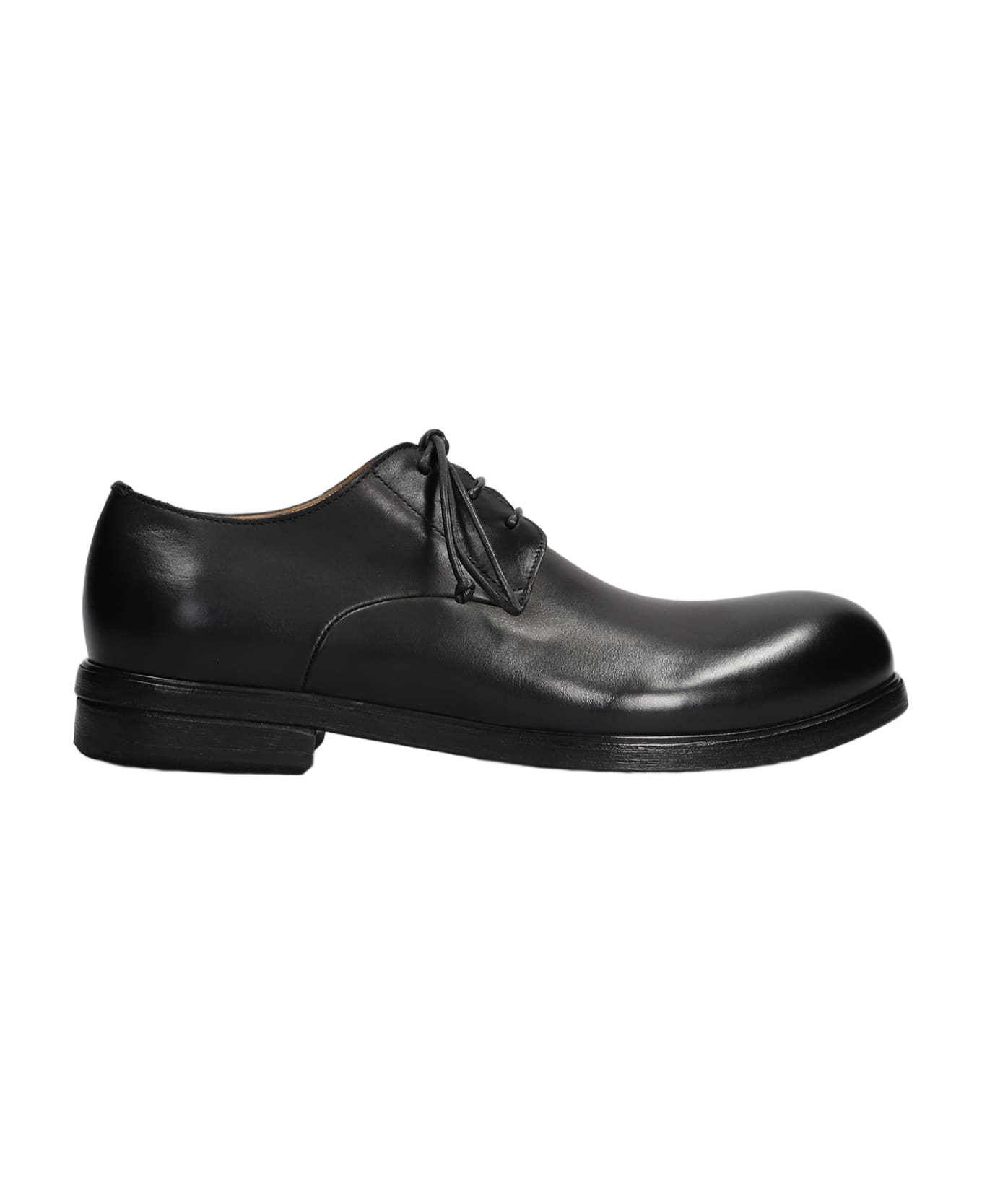 Marsell Lace Up Shoes In Black Leather - black