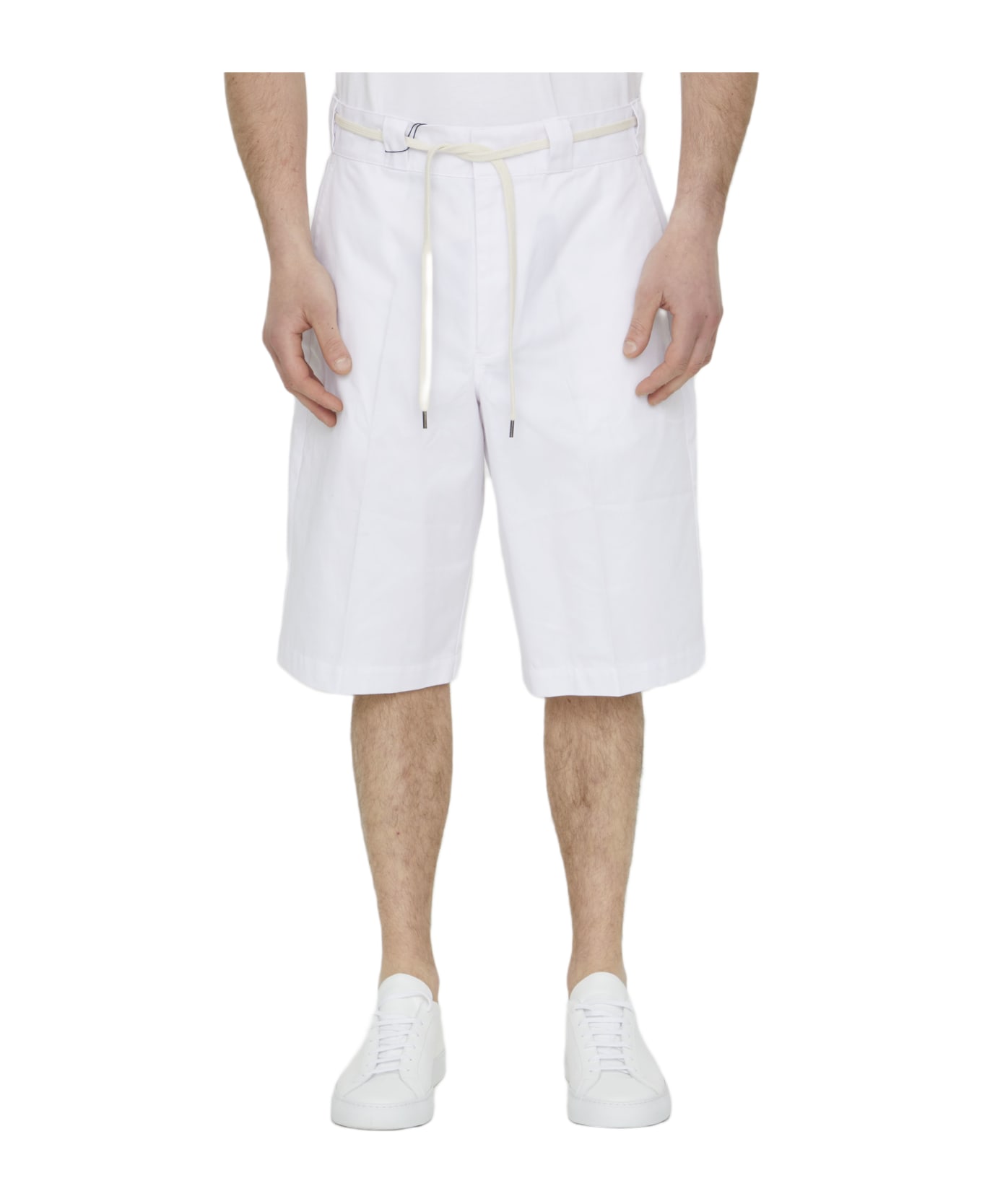 Drôle de Monsieur Le Short Twill Bermuda Shorts - WHITE