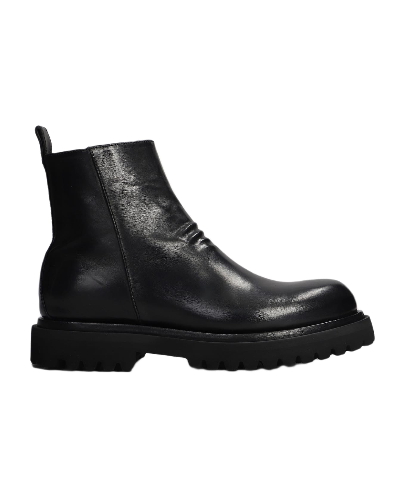 Officine Creative Eventual Dd Ankle Boots In Black Leather - black