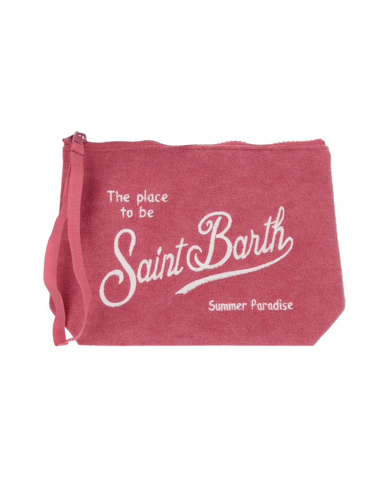 MC2 Saint Barth Fabric Clutch Bag With Logo - Fuchsia