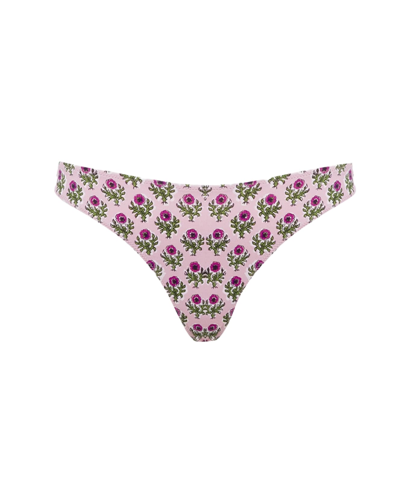 MC2 Saint Barth Woman Pink Flower Classic Swim Briefs Lido - PINK