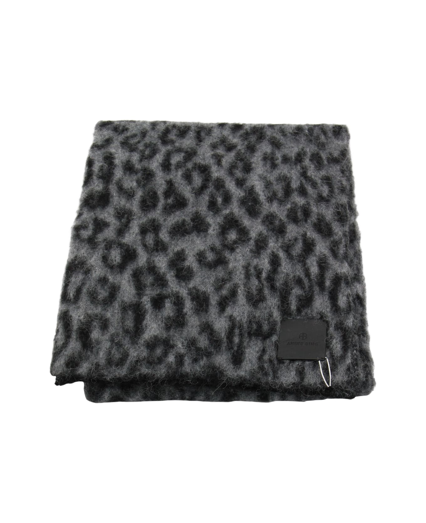 Anine Bing Leopard Scarf - Brown