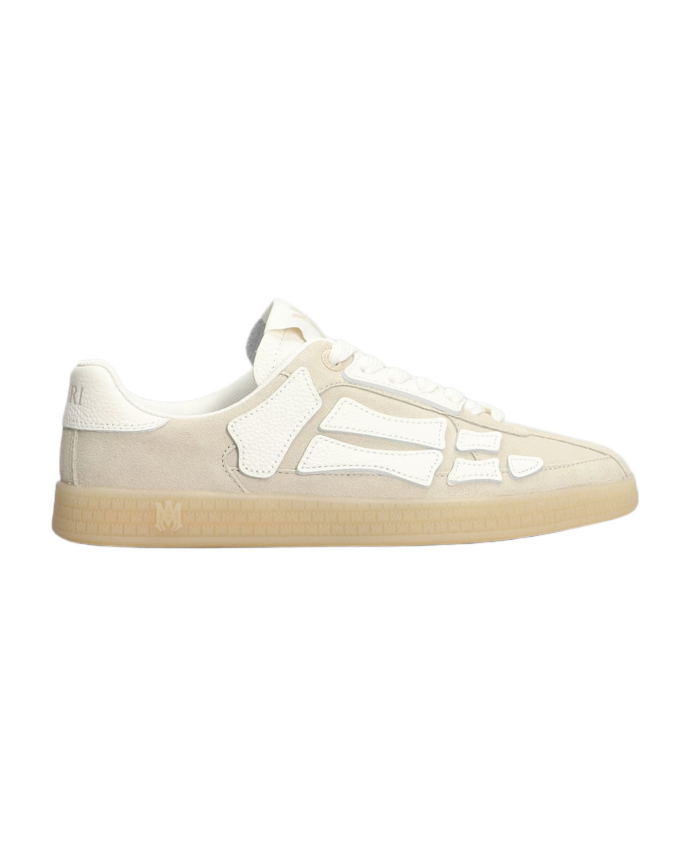 AMIRI Pacific Bones Sneakers In Beige Suede - beige