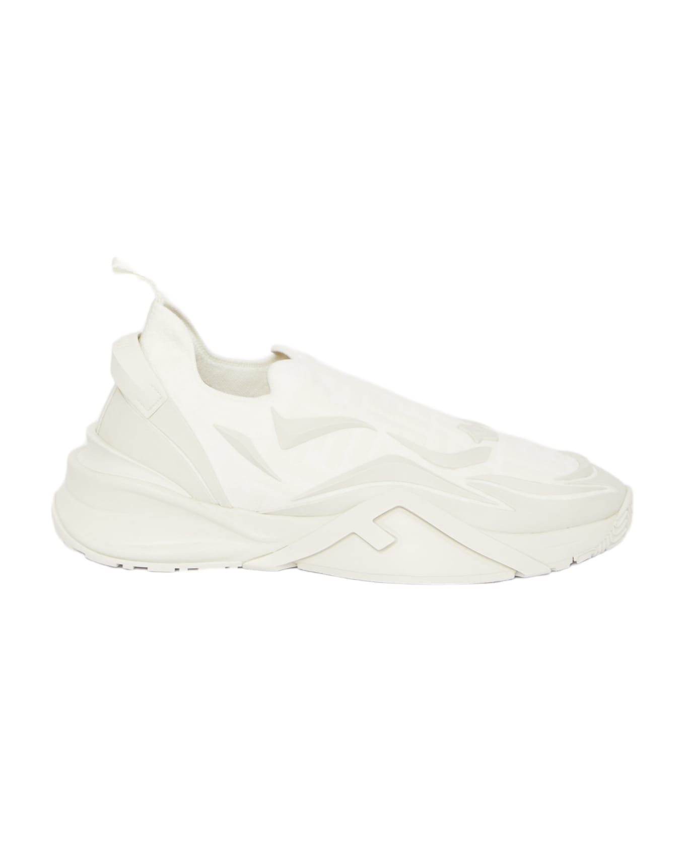 Fendi Flow Ff Jacquard Sneakers - White