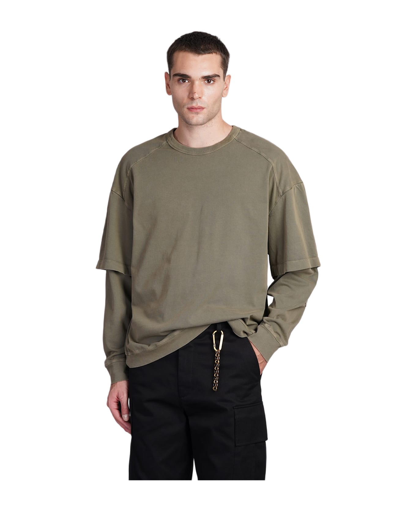 DARKPARK Theo T-shirt In Green Cotton - VERDE