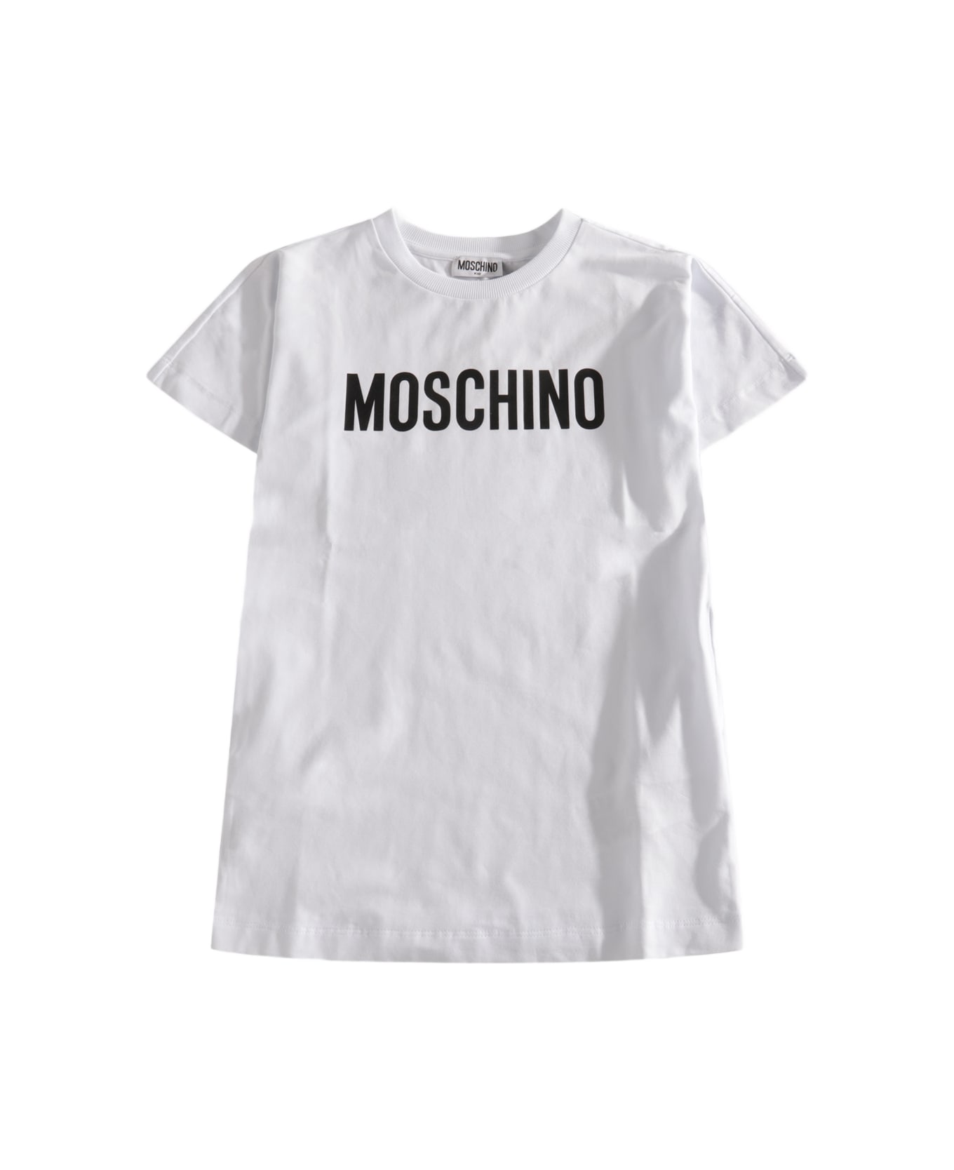 Moschino White And Black Cotton Blend Dress - White