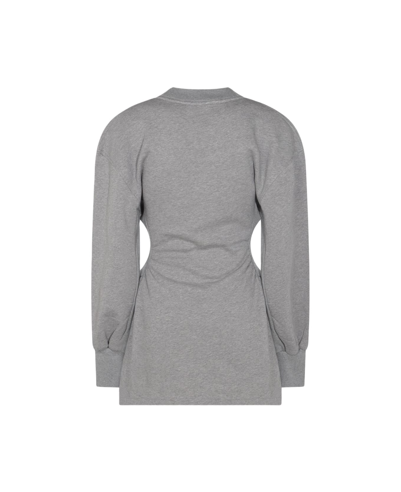 The Attico Grey Cotton Mini Dress - MELANGE GREY