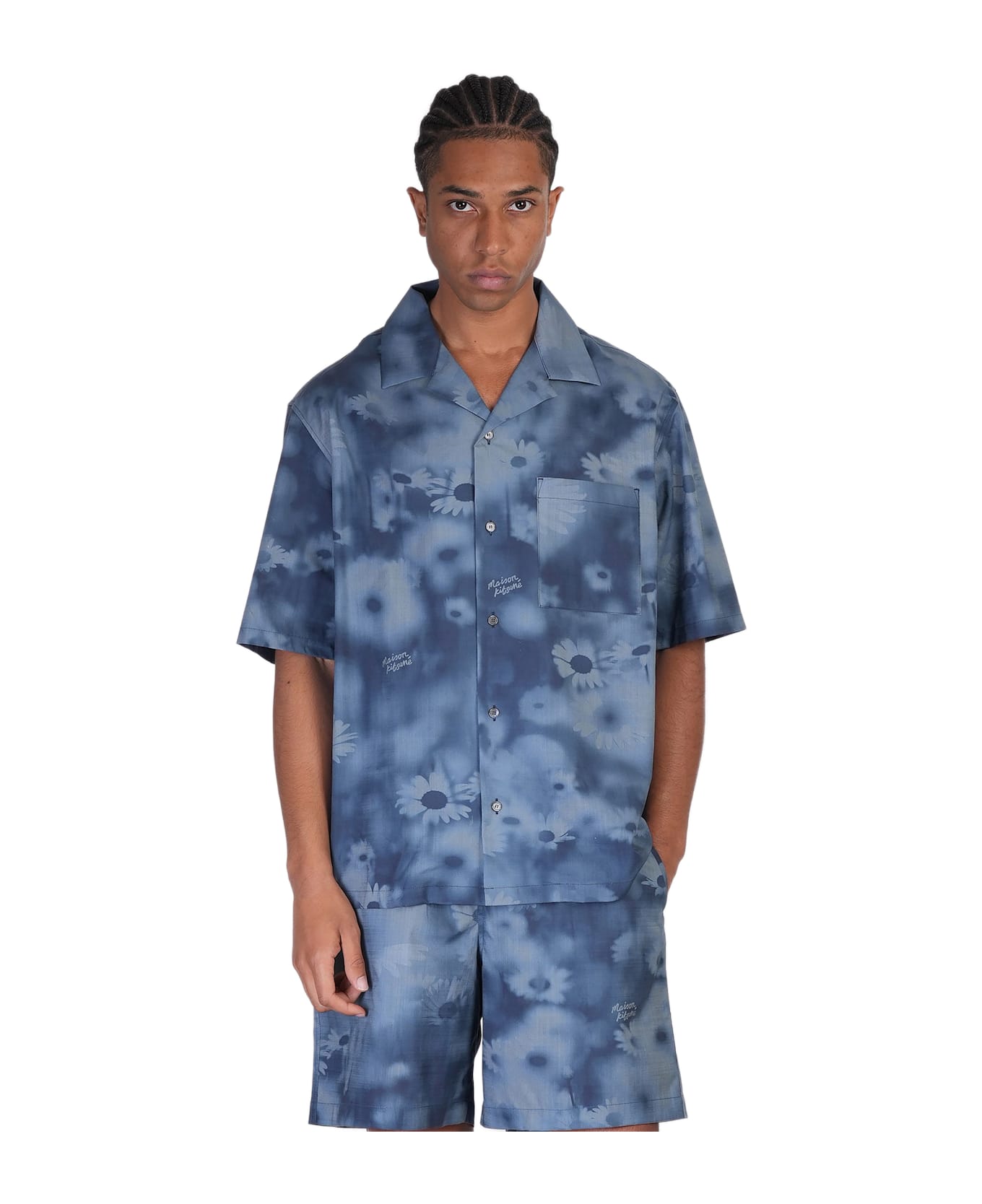 Maison Kitsuné Shirt In Blue Cotton - blue
