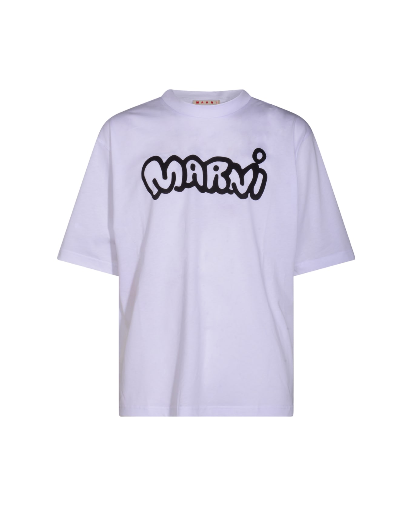 Marni White Cotton T-shirt - Lily white