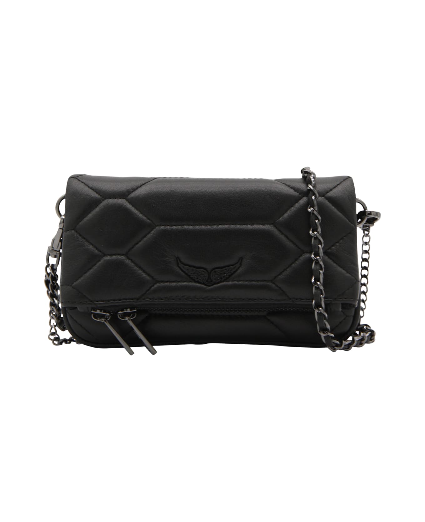Zadig 
Voltaire Black Leather Rock Nano Xl Shoulder Bag - Black
