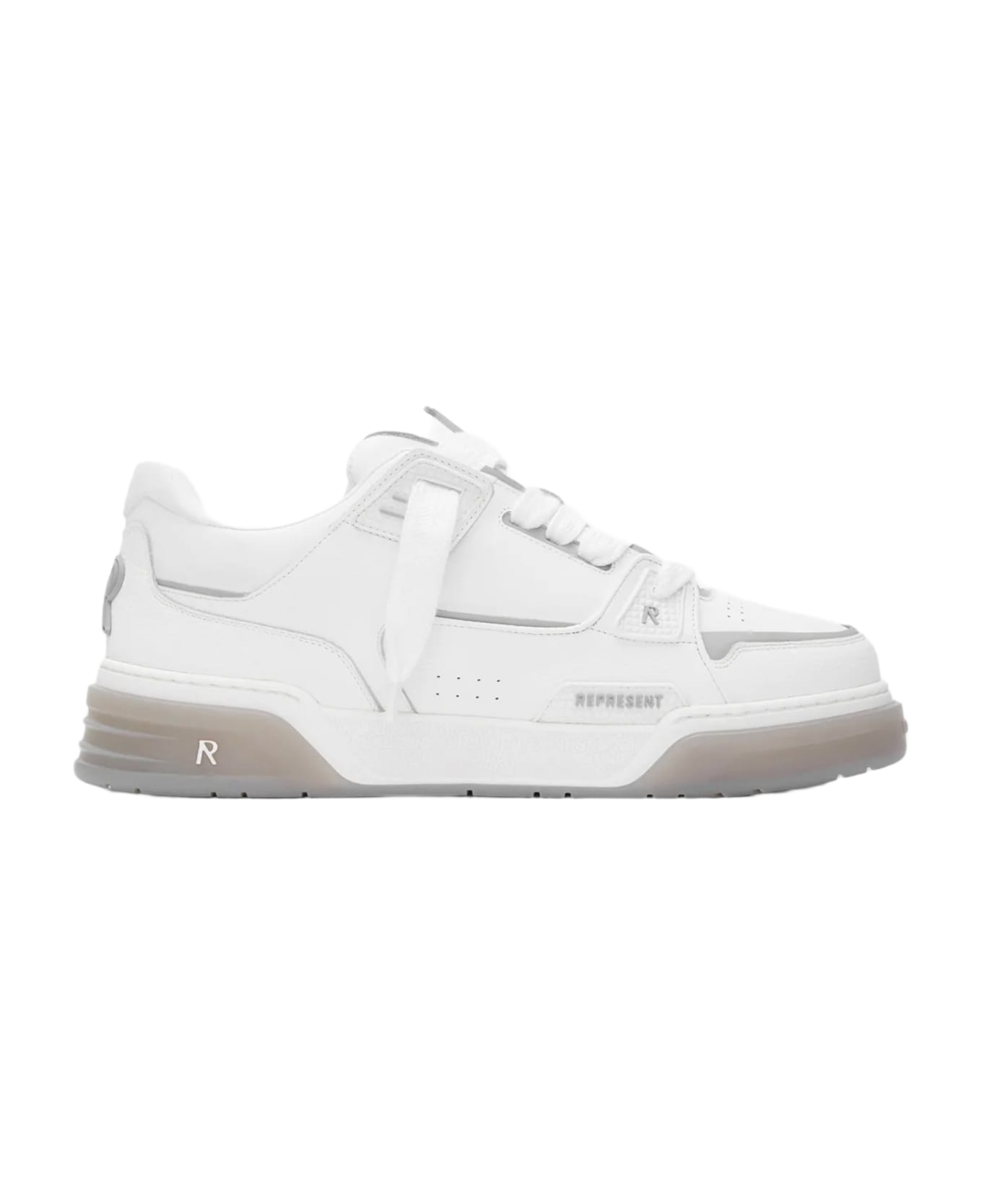 REPRESENT Studio Sneaker White leather low chunky sneaker - Studio sneaker - Bianco/grigio