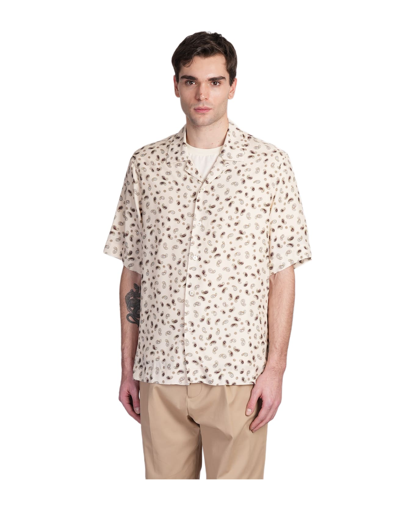 Paul Smith Shirt In Beige Viscose - beige