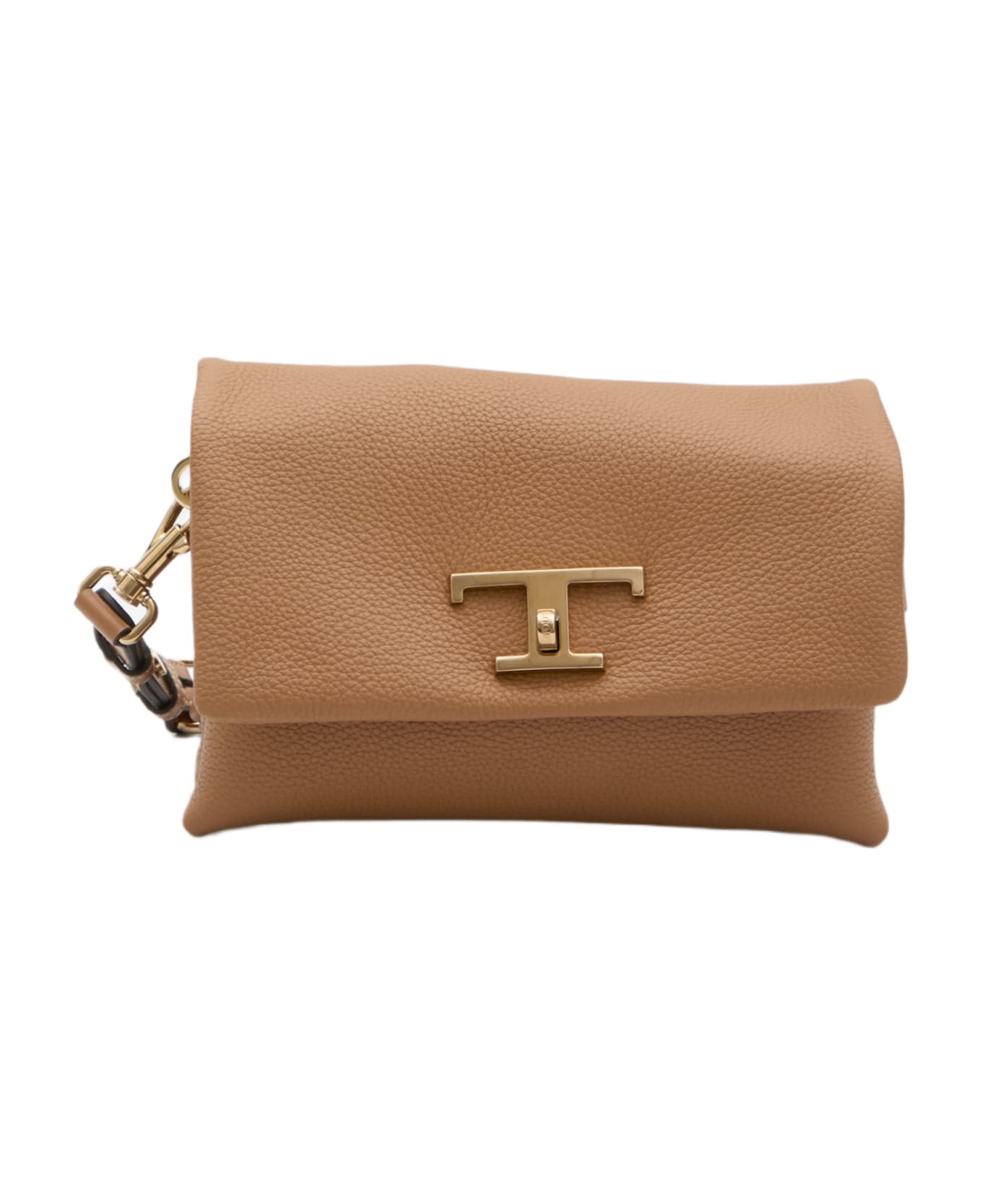 Tod's Flap T Timeless Mini Bag - BROWN クラッチバッグ