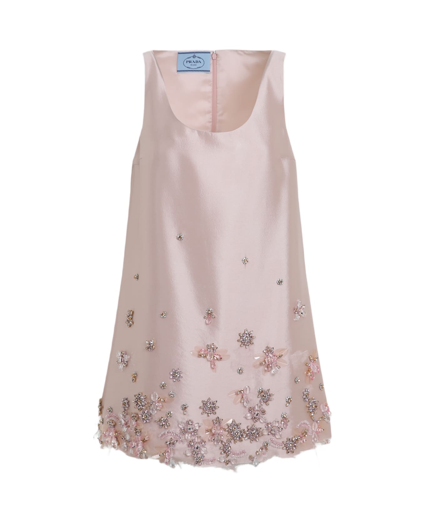 Prada Pink Silk Blend Mini Dress - ALABASTRO