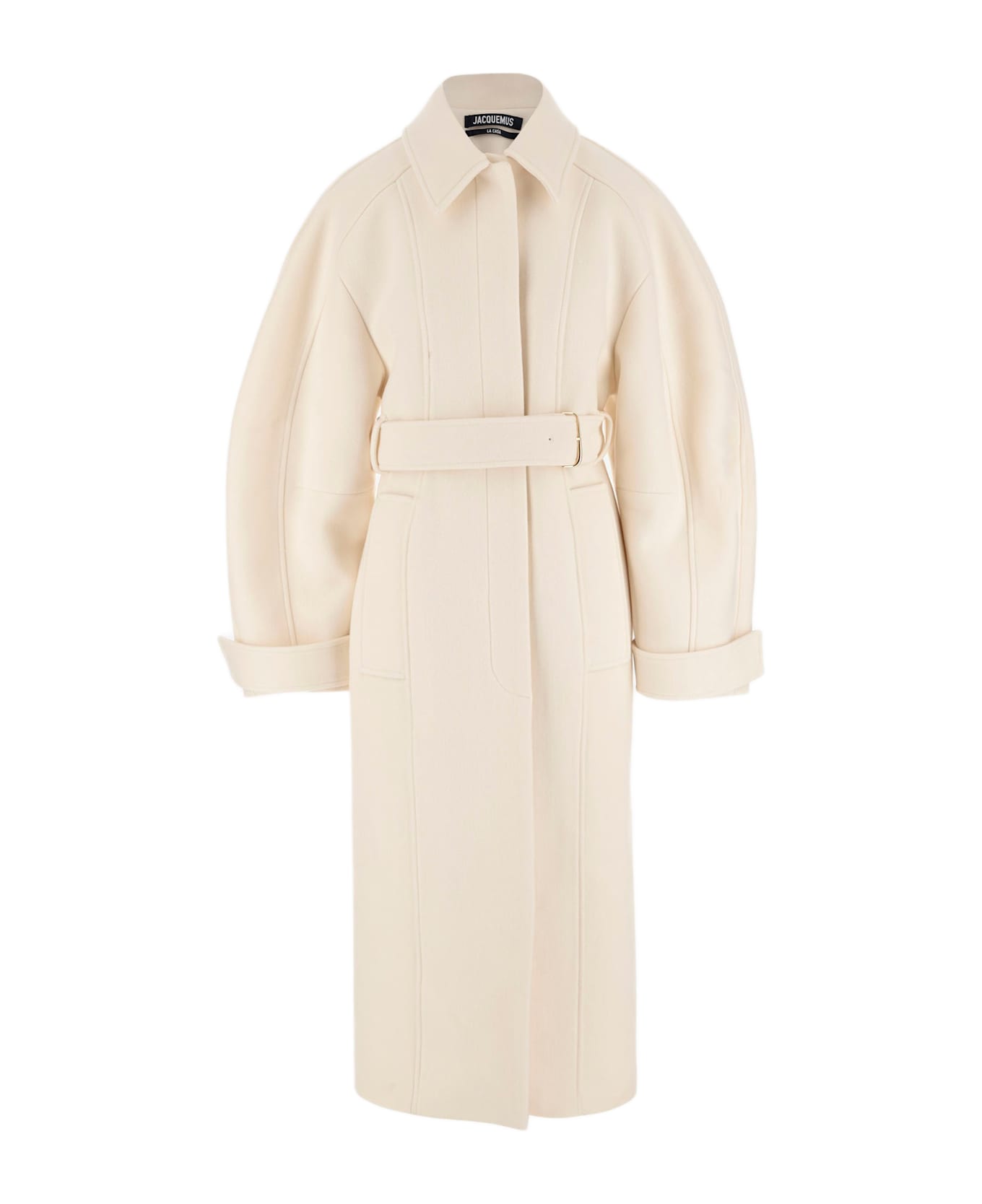 Jacquemus Bari Wool Long Coat - OFF-WHITE