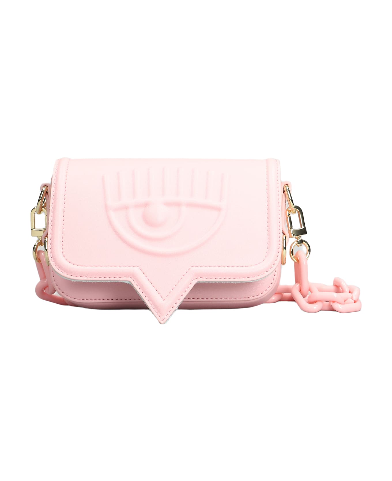 Chiara Ferragni Shoulder Bag In Rose-pink Faux Leather - rose-pink