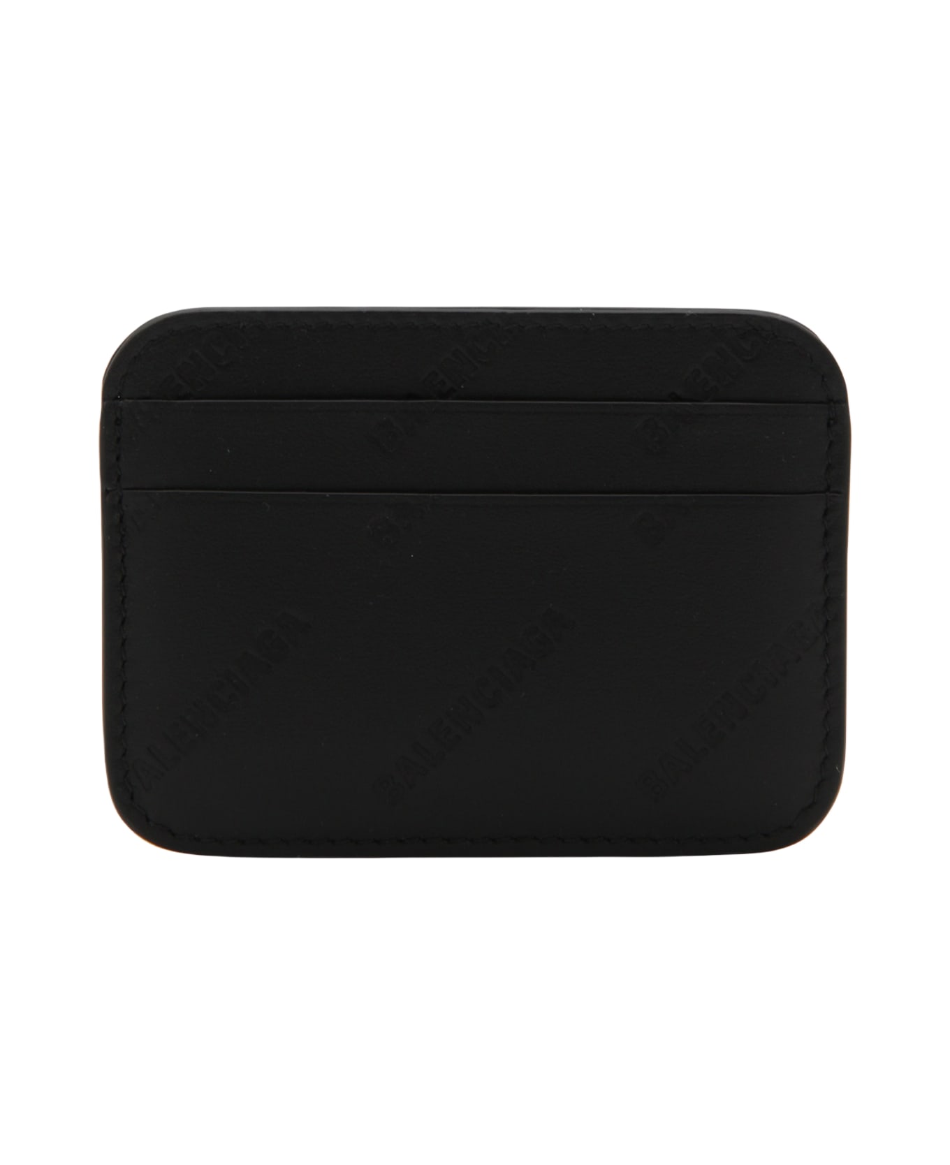 Balenciaga Black Leather Card Holder - Black 財布