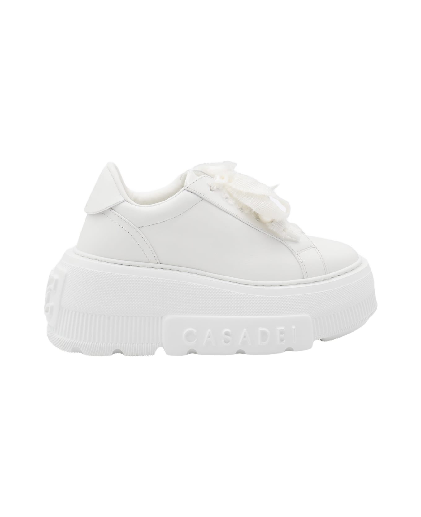 Casadei White Leather Nexus Sneakers - White