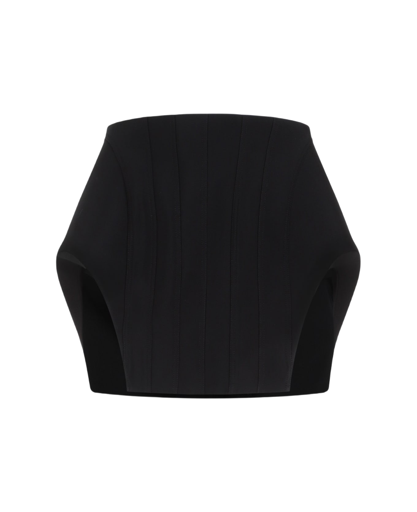 Mugler Viscose Mini Skirt - Black