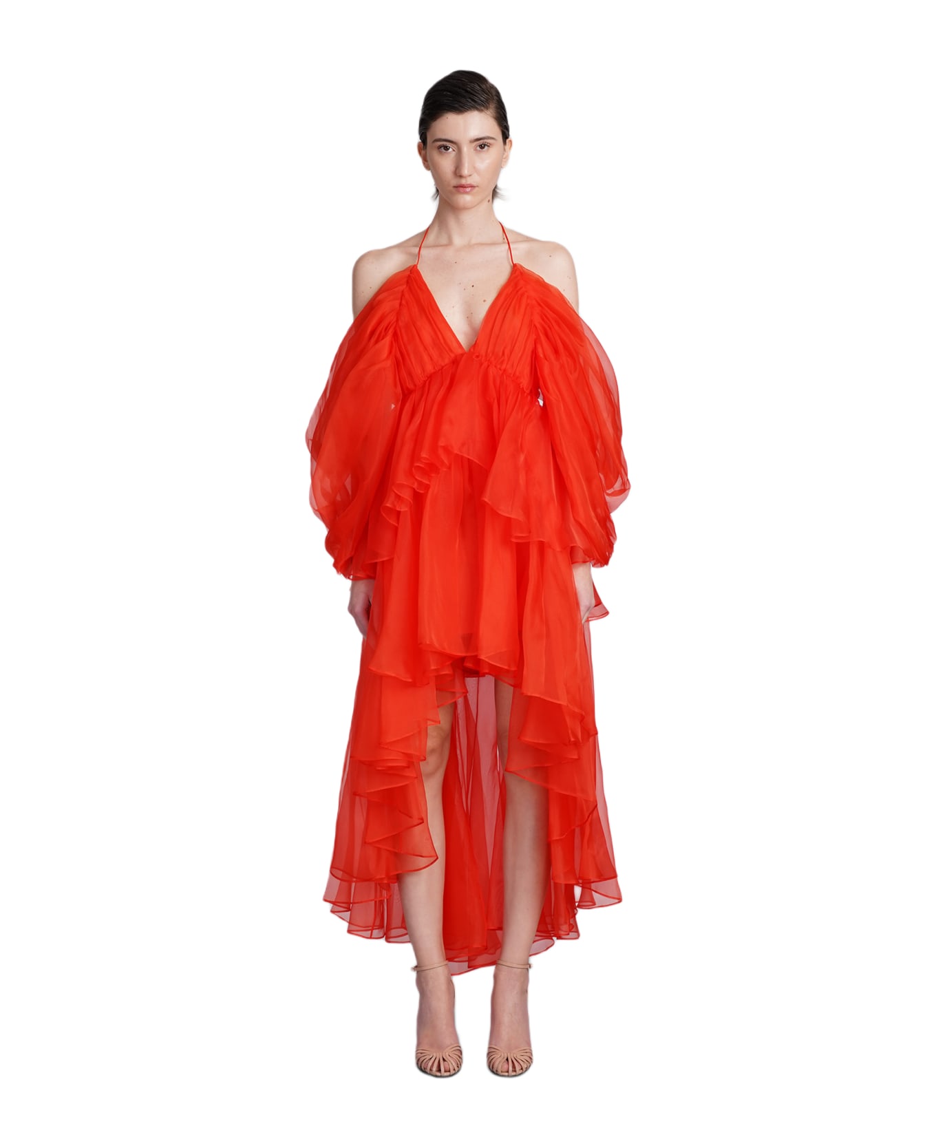 Zimmermann Dress In Red Silk - red ワンピース＆ドレス