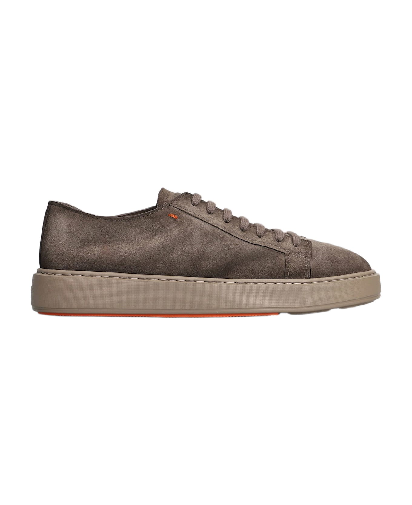 Santoni Godfrey Sneakers In Brown Suede - brown