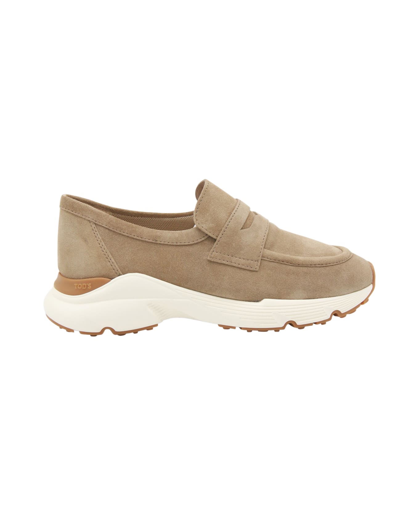 Tod
s Beige Leather Loafers - Marrone chiaro