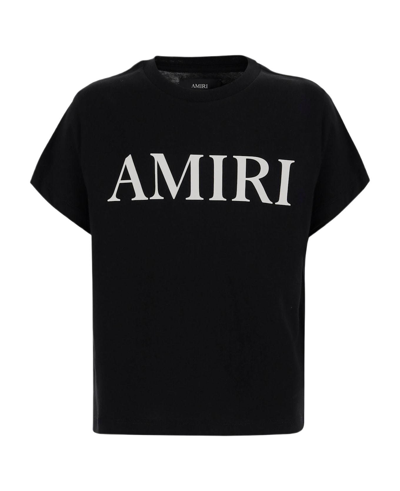 AMIRI Cotton T-shirt With Logo Print - Black