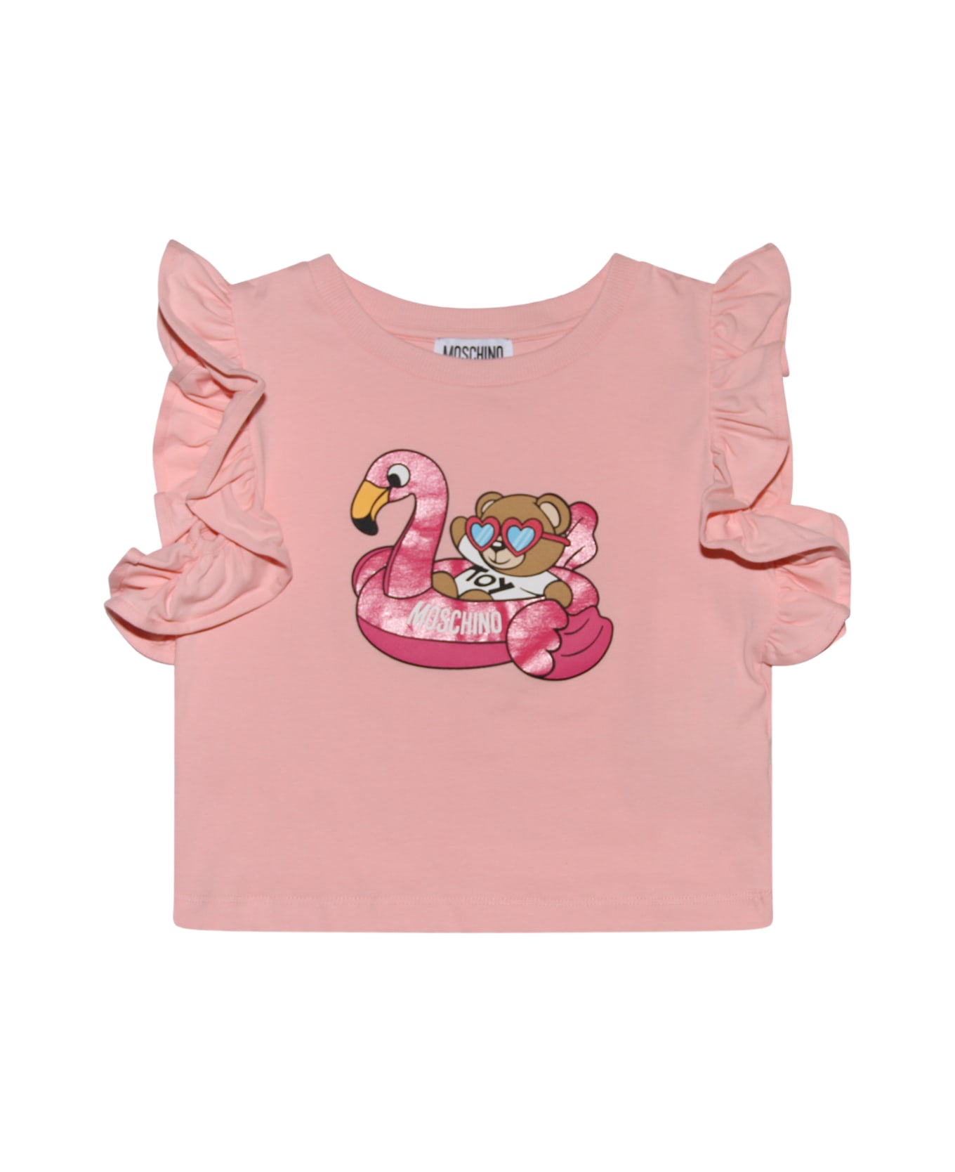 Moschino Pink Multicolour Cotton Blend T-shirt - SUGAR ROSE Tシャツ＆ポロシャツ