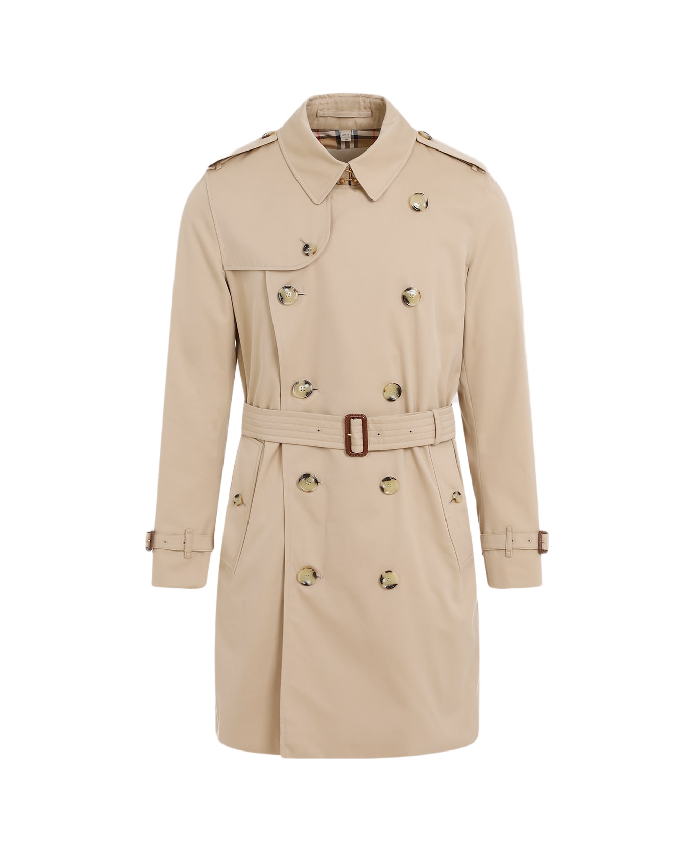 Burberry Kensington Medium Cotton Trench - Honey