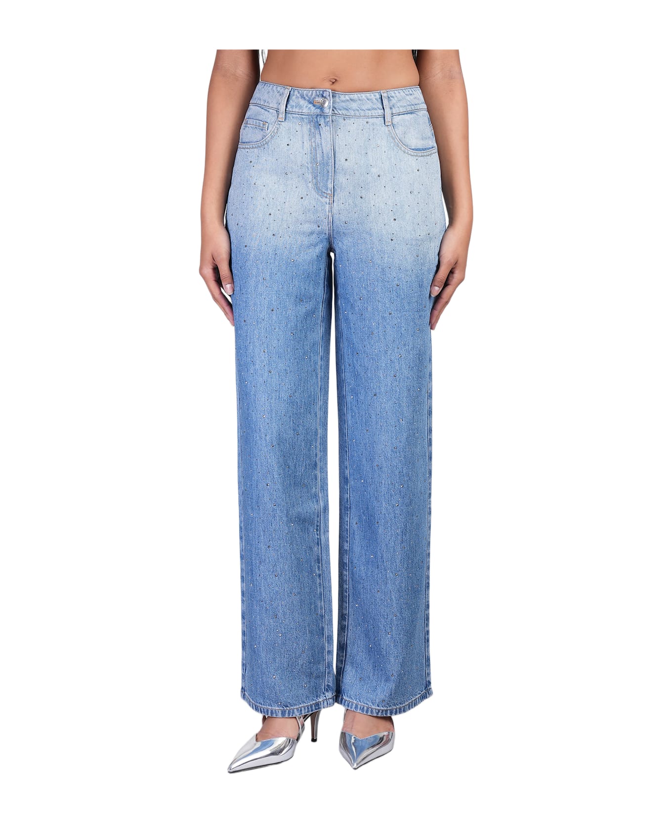IRO Naiya Jeans In Blue Wool And Polyester - blue