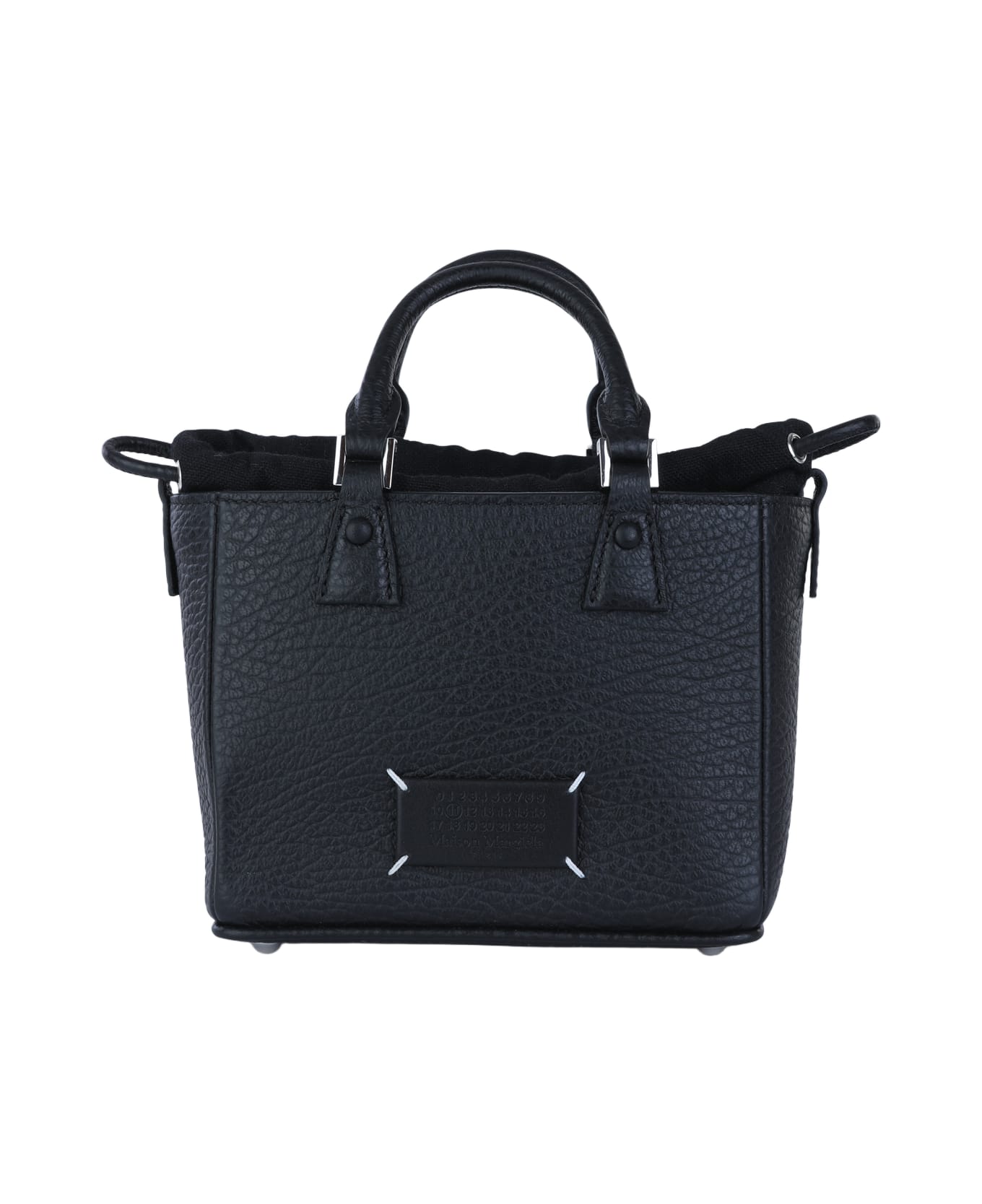 Maison Margiela Black Leather 5ac Horizontal Satchel - Black