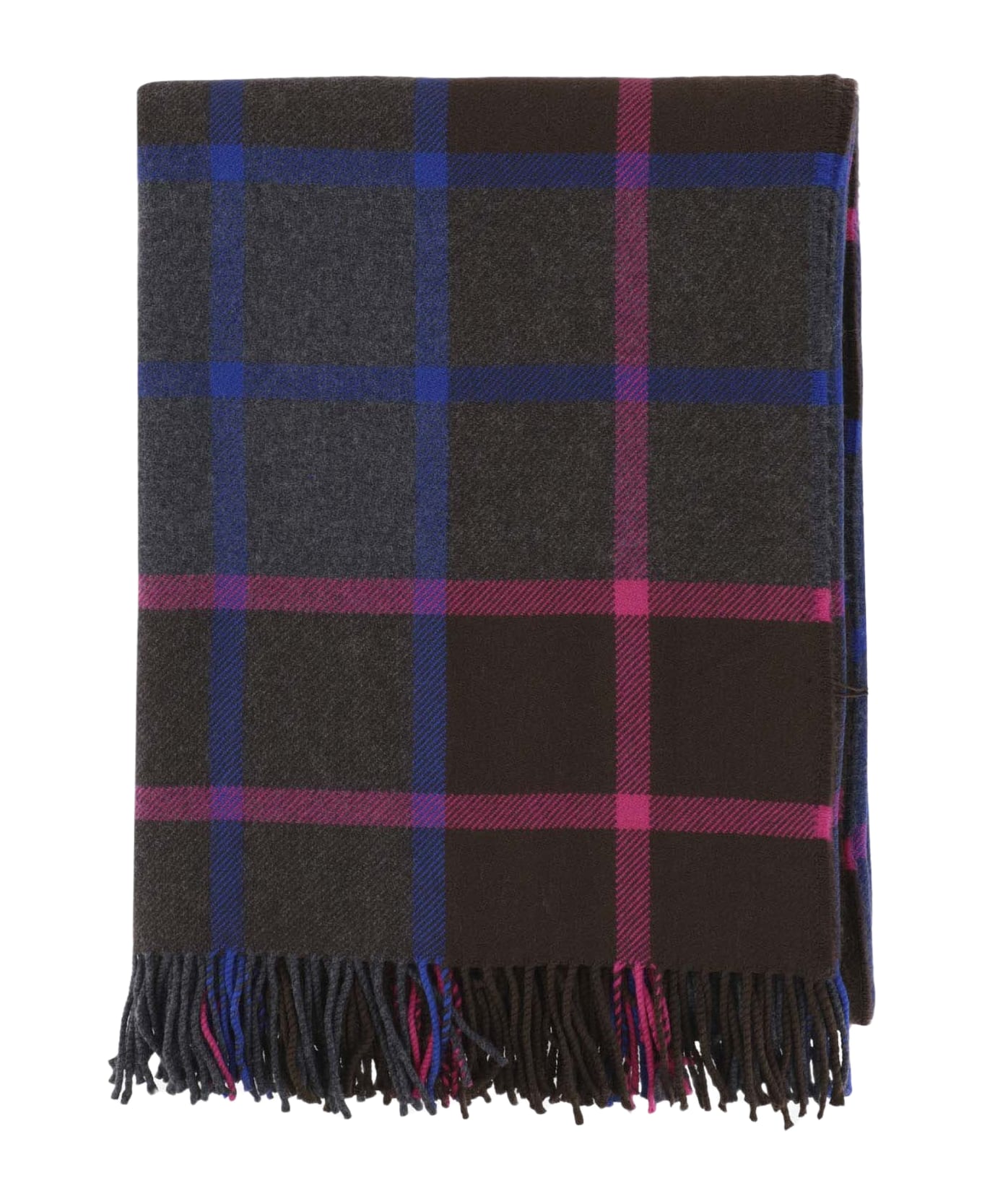 Etro Wool Scarf With Check Pattern - Red スカーフ＆ストール