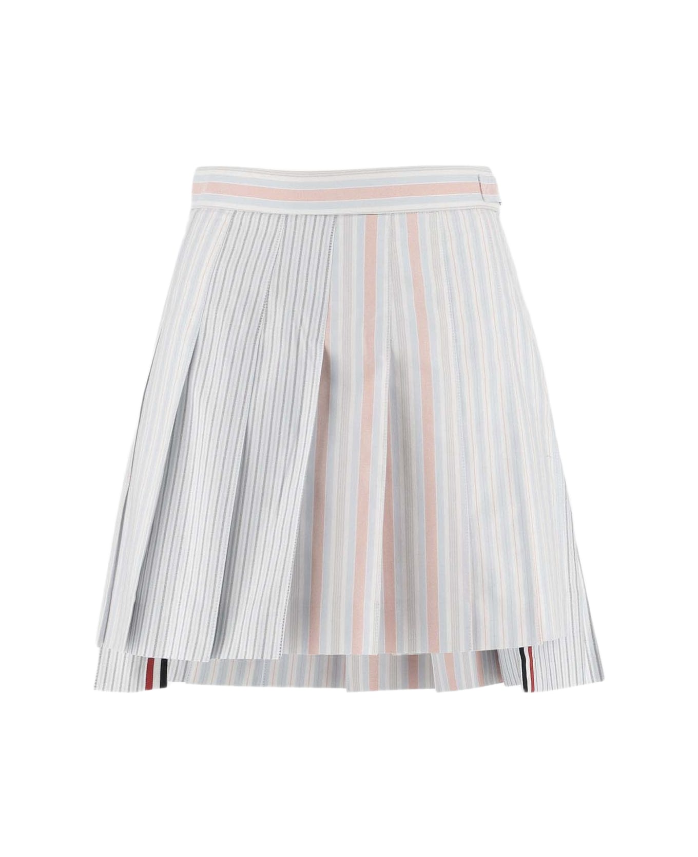 Thom Browne Cotton Pleated Skirt - White