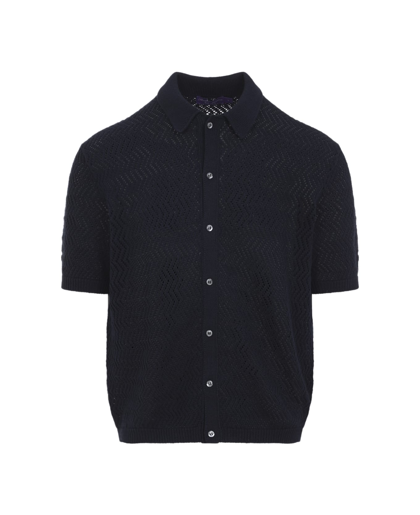 Ralph Lauren Short Sleeves Polo Cardigan - Classic Charmain Navy