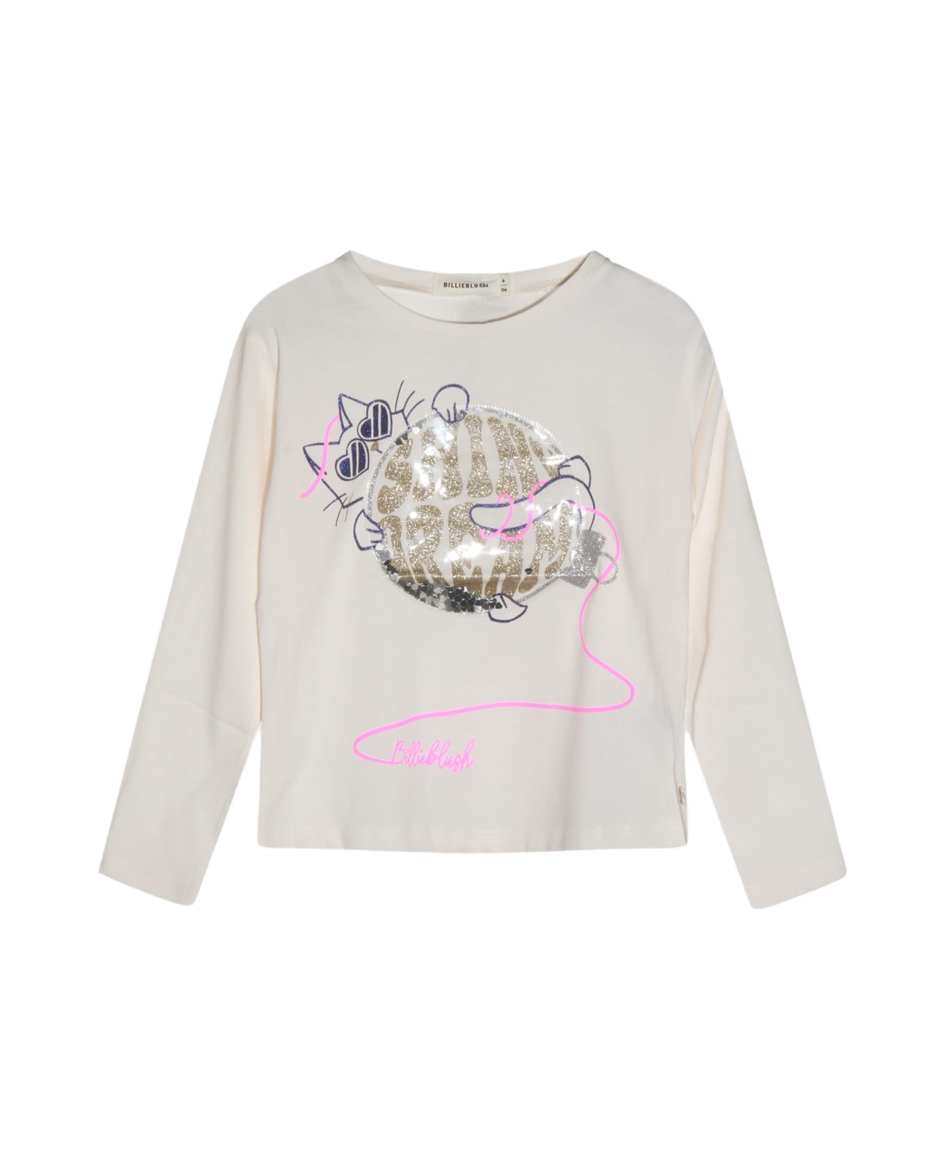 Billieblush White Cotton T-shirt - Ivory