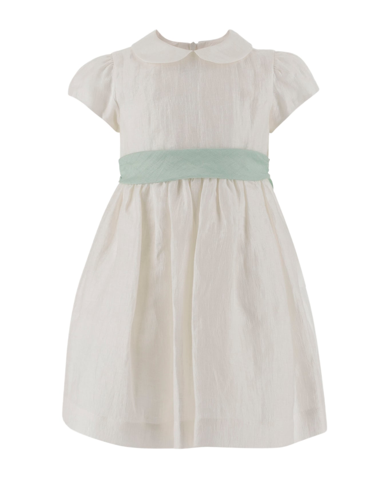 Il Gufo Linen Blend Dress - White