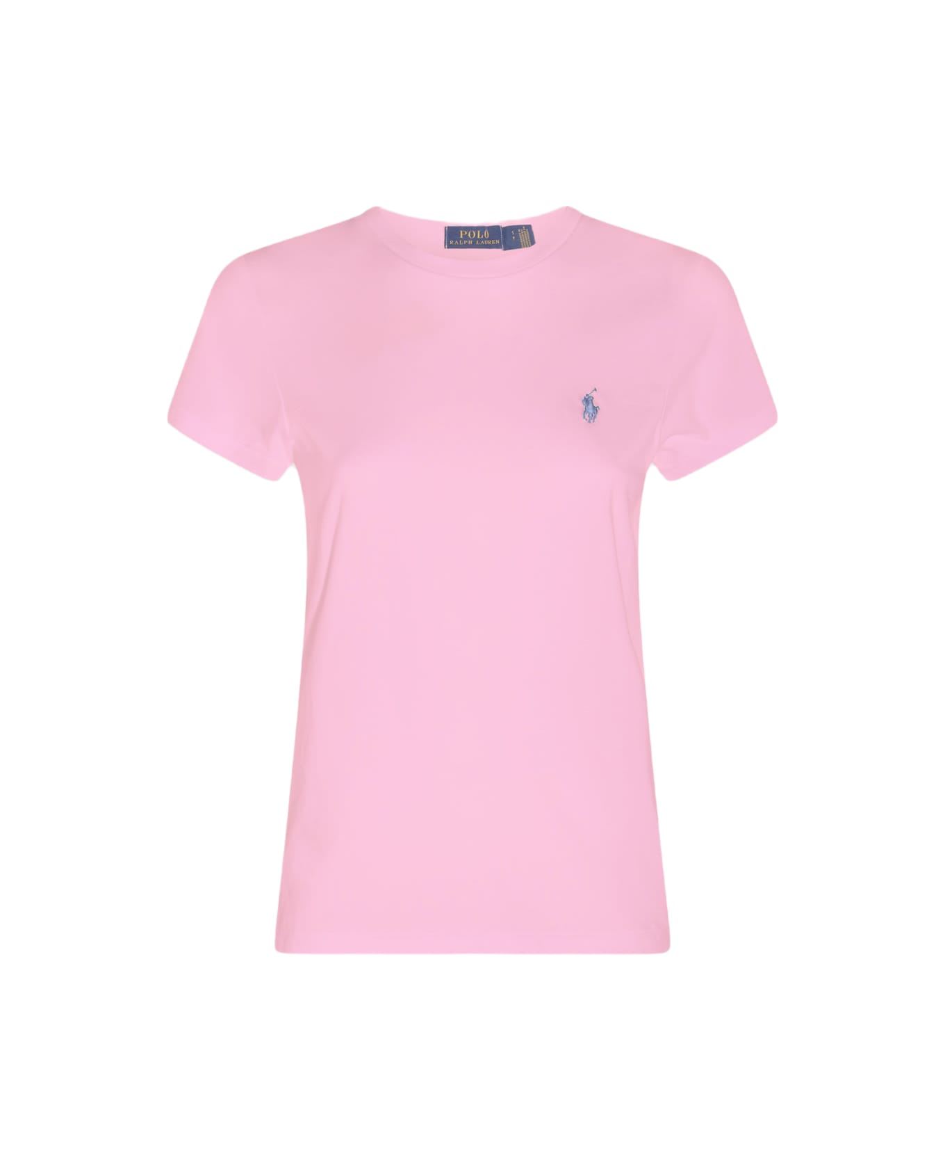 Polo Ralph Lauren Pink And Lilac Cotton T-shirt - COURSE PINK