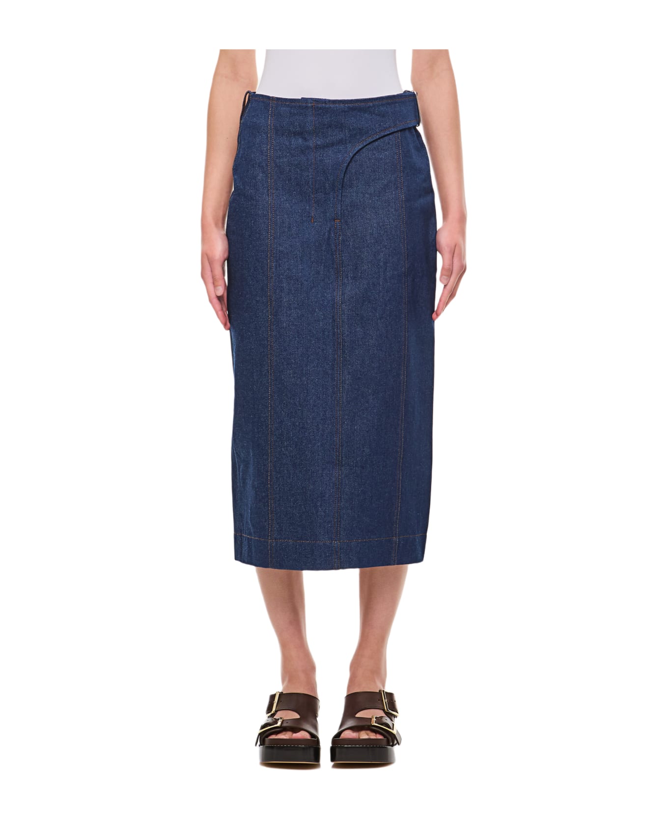 Jacquemus Midi Denim Skirt - Blue スカート