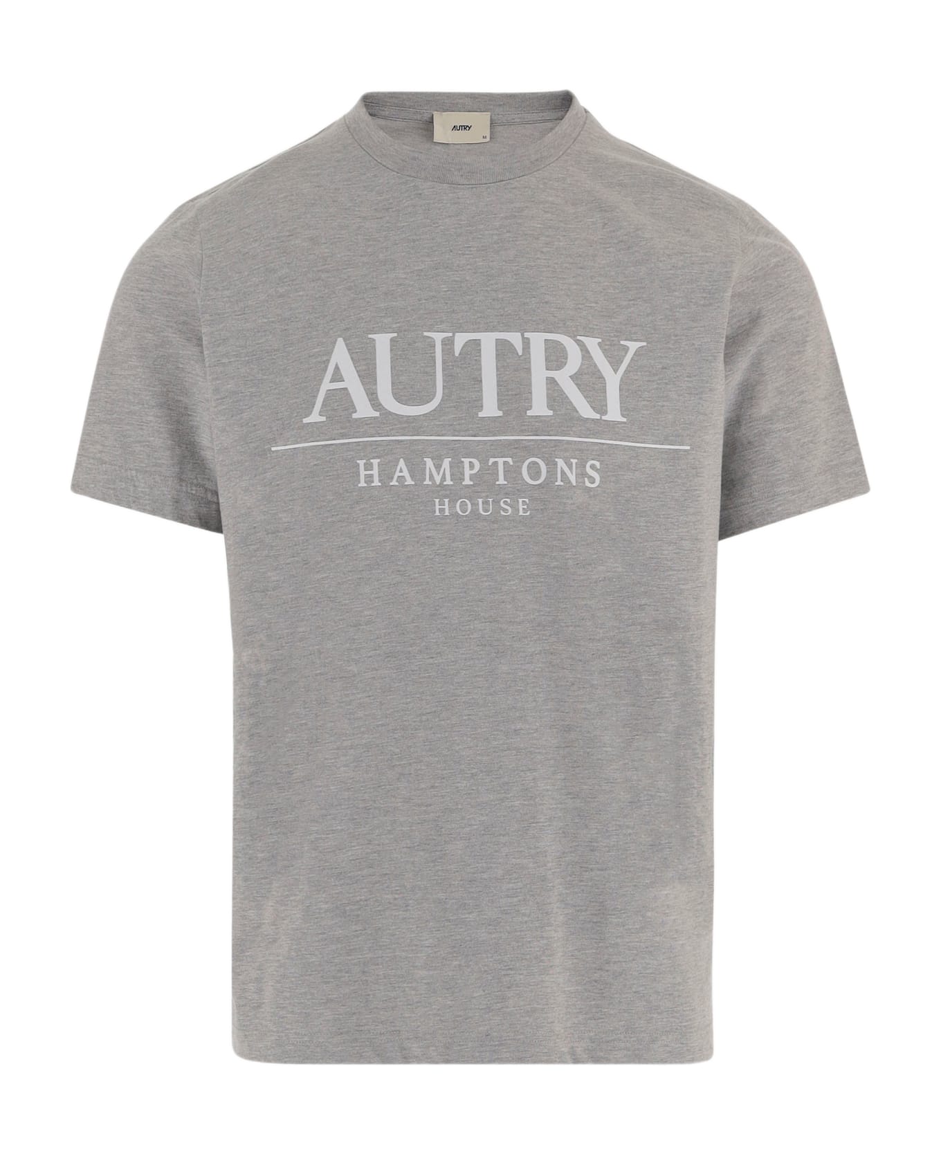 Autry Cotton Blend T-shirt With Logo - Grey