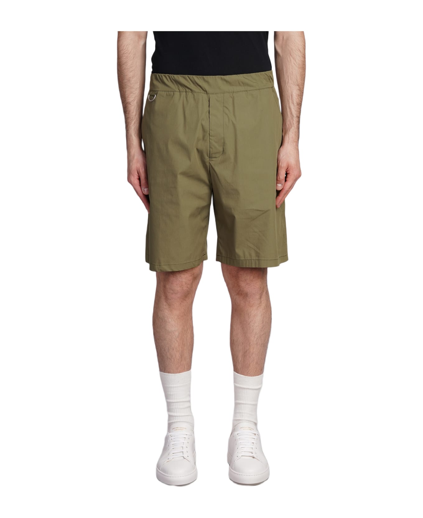 Low Brand Combo Shorts In Green Cotton - green